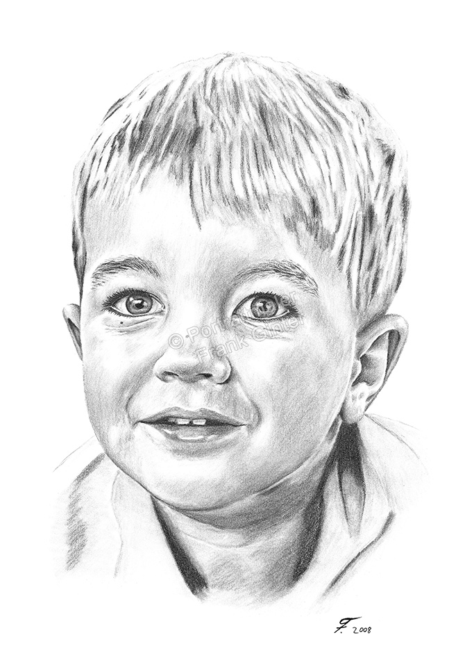 Wien, Bleistiftzeichnung, Portraitzeichnung - Kinder, Bleistiftzeichnungen, Kinder-Portrait Junge
