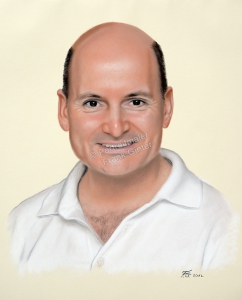 Ein Portraitgemälde - Pastellgemälde Mann