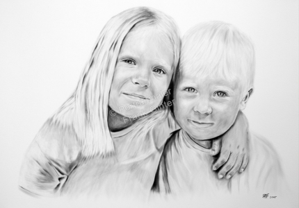 Ölgemaelde Dry Brush Portraitgemälde, Kinder Junge Mädchen