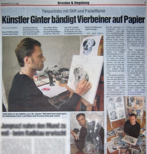 Portraitmaler F. Ginter, Dresdner Morgenpost Künstlerportrait 2008