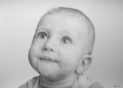 Bleistiftzeichnung, Portraitzeichnung - Babys, Bleistiftzeichnungen, Baby-Portraits