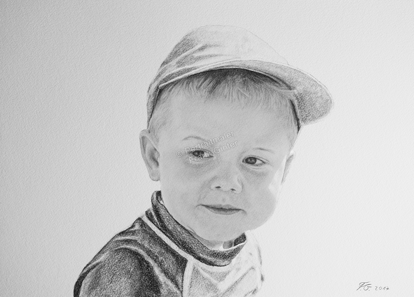 Bleistiftzeichnung, Portrait, Jungen Portraits zeichnen lassen Kinder-Portrait, Portraitzeichnung