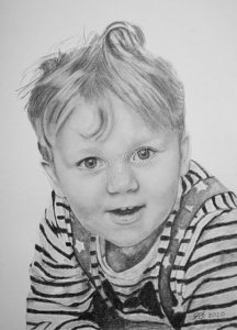 Bleistiftzeichnung, Portrait, Jungen Portraits zeichnen lassen Kinder-Portrait, Portraitzeichnung